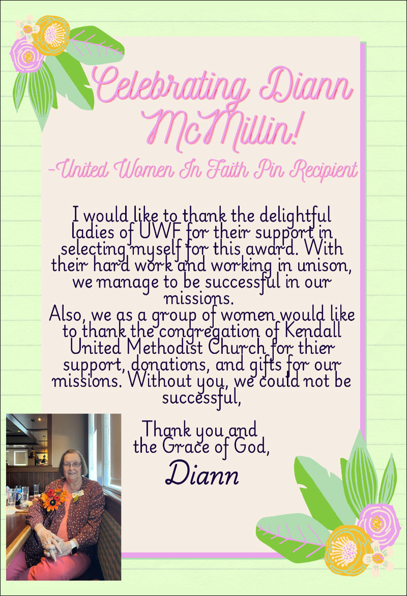 Celebrating Diann McMillin