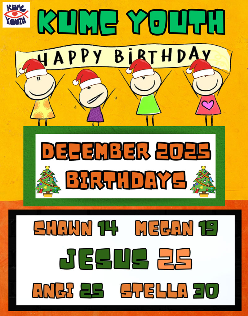 Youth December Birthdays